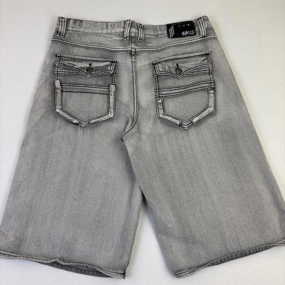 Vintage Y2K GS115 Baggy Denim Jean Shorts Gray Size 38 Gray